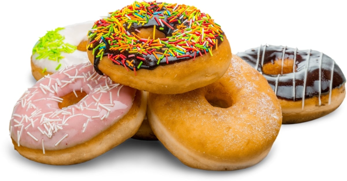Breakfast club stack of donuts