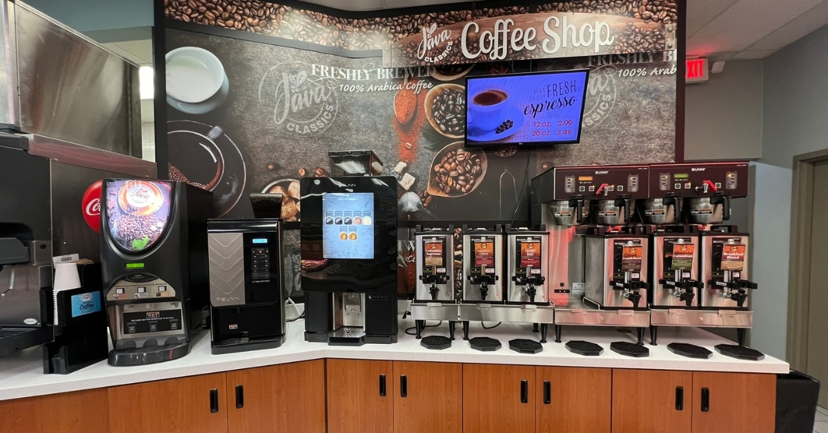 Coffee Station at Convenience Store