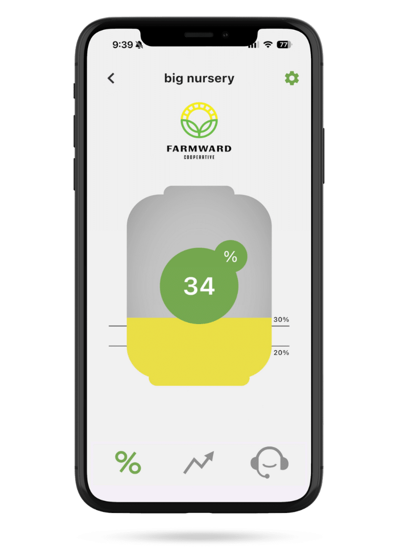 farmward nee vo smart monitoring app battery 34 mobile mockup